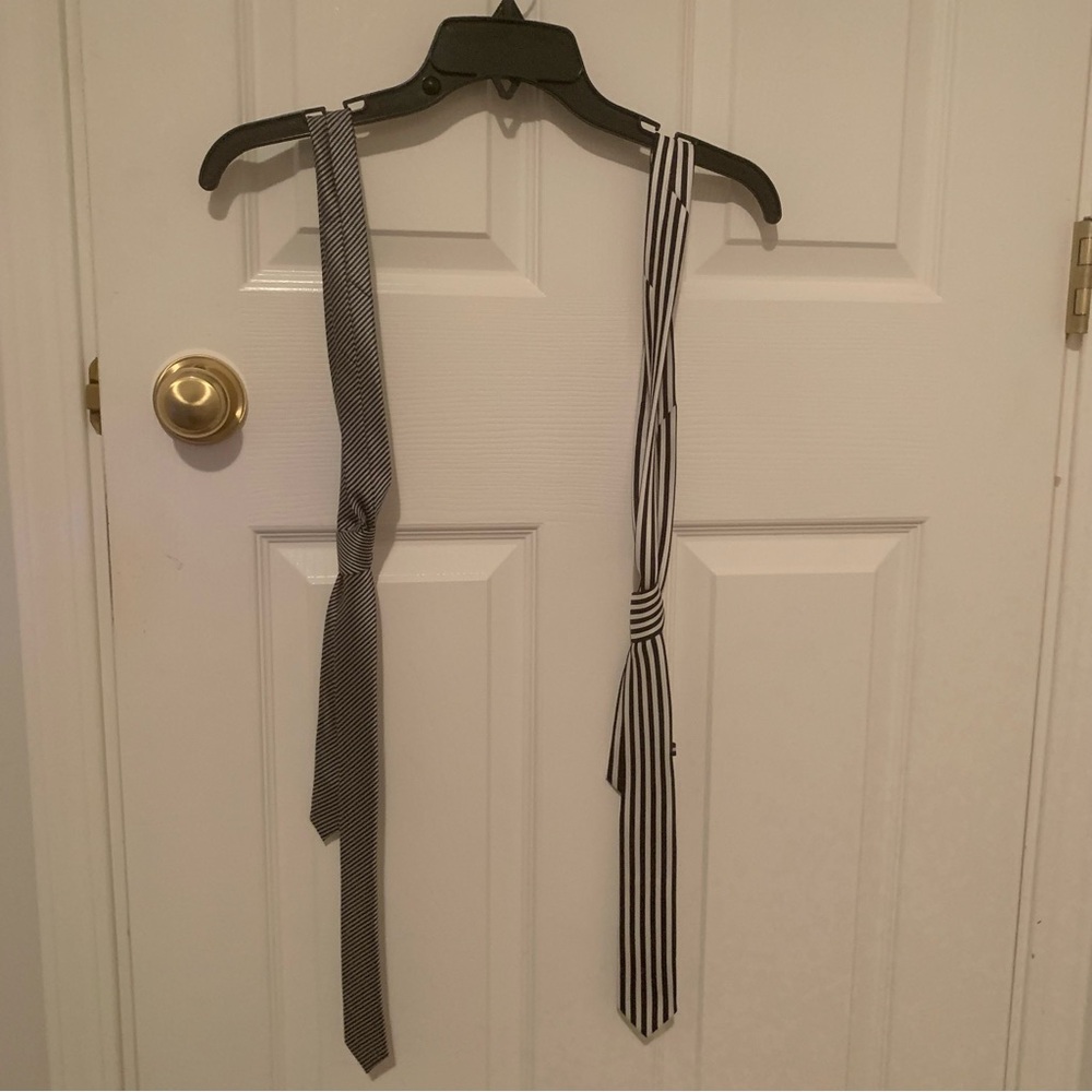 Striped Skinny Ties - Black & White